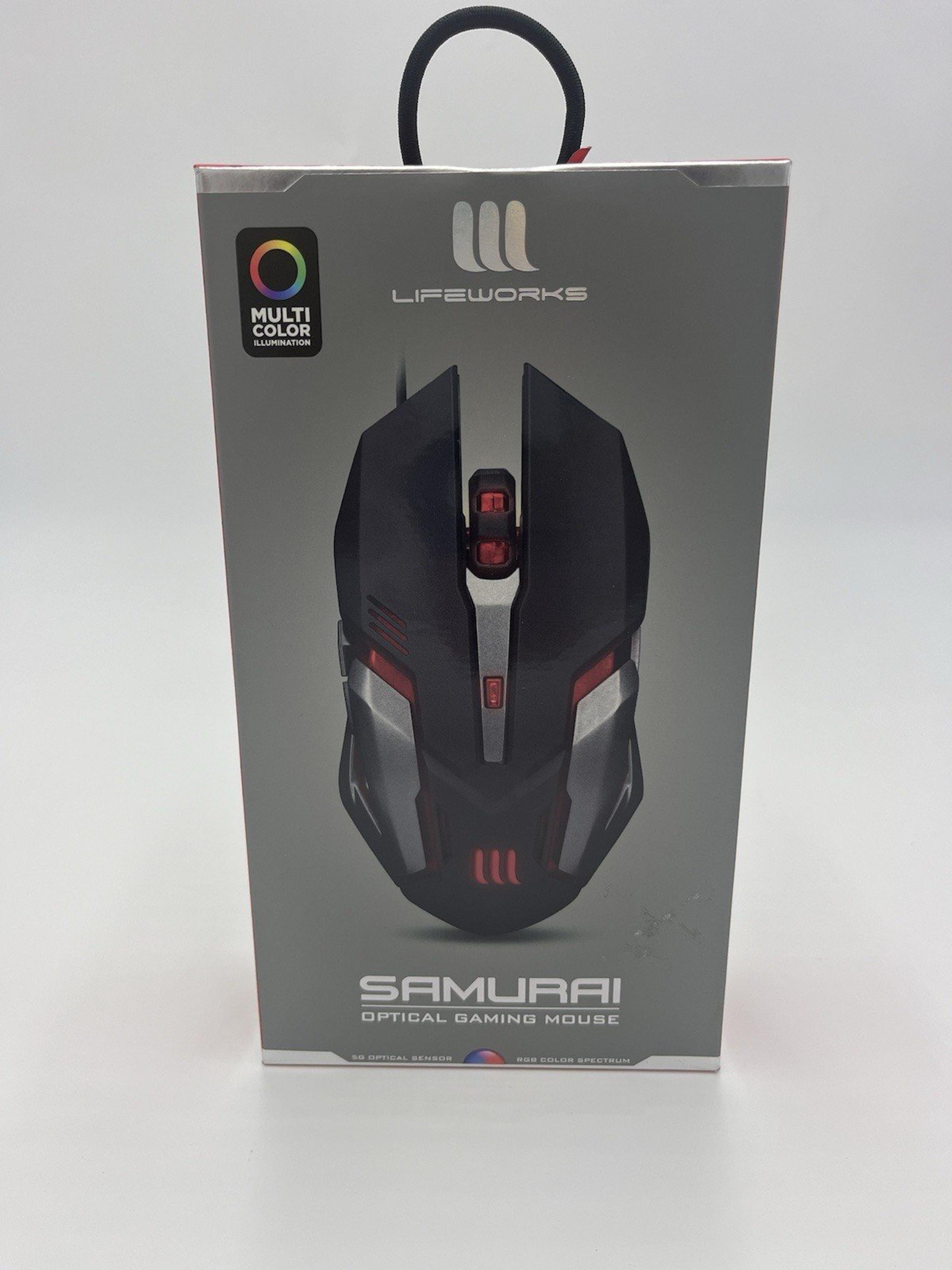 Lifeworks Samurai Optical Gaming Mouse with RGB Illuminator LED - New Sealed