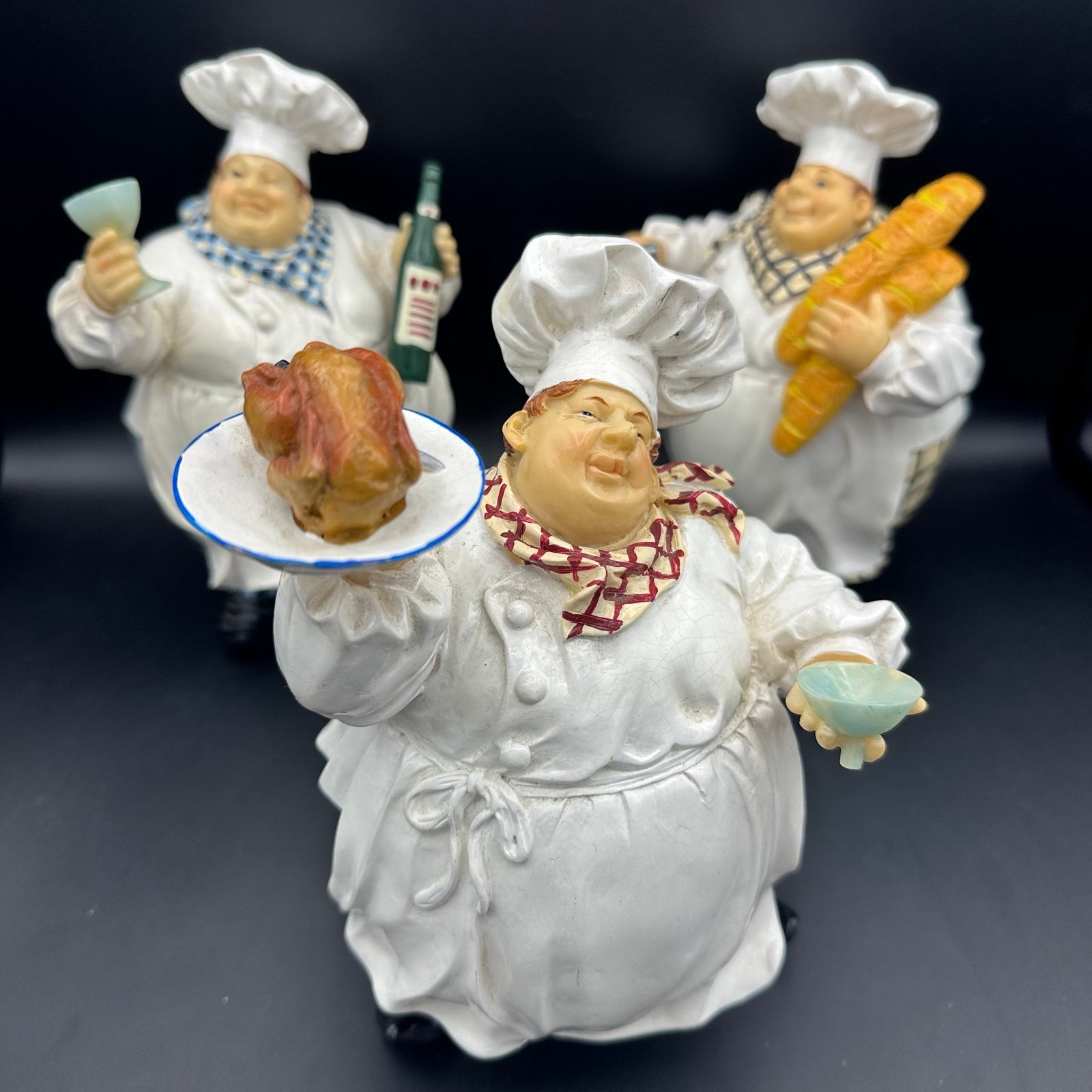 3 FAT ITALIAN CHUBBY CHEFS CHEF KITCHEN Decor Colorful