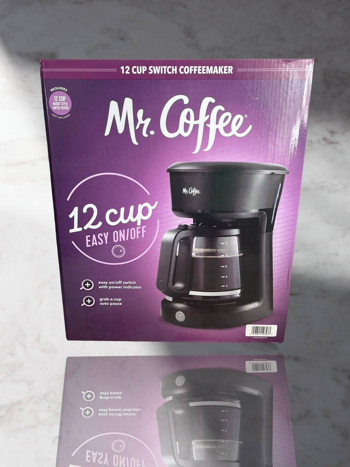 Mr. Coffee 12-Cup Switch Coffee Maker, Black