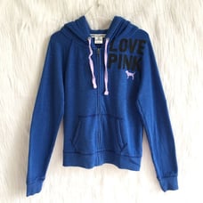 Victoria's Secret PINK Zip Up Logo Hoodie