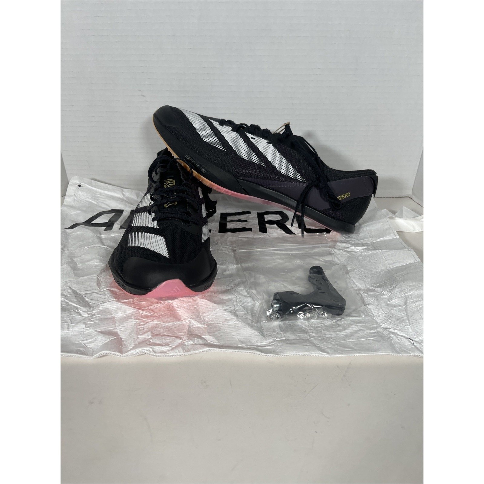 Adidas Adizero Finesse Track Running Mens Black Sneakers Athletic IF1151 Sz 13