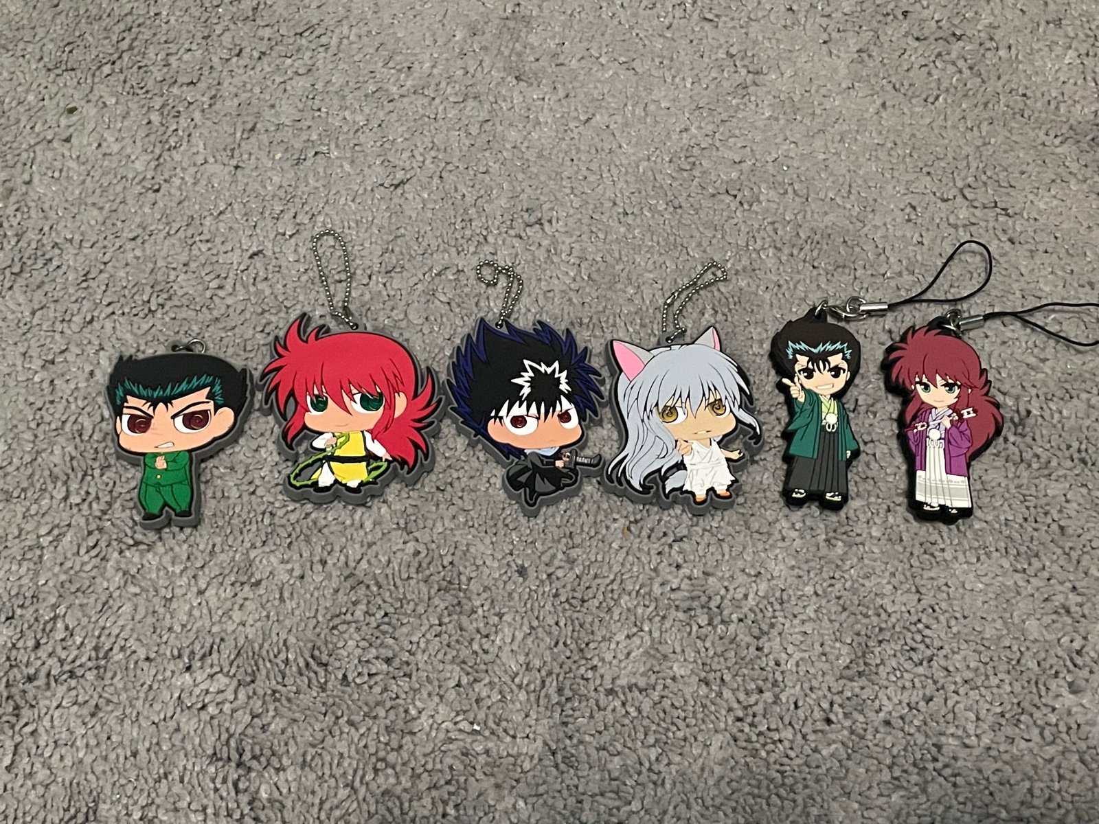 Yu Yu Hakusho Rubber keychains set