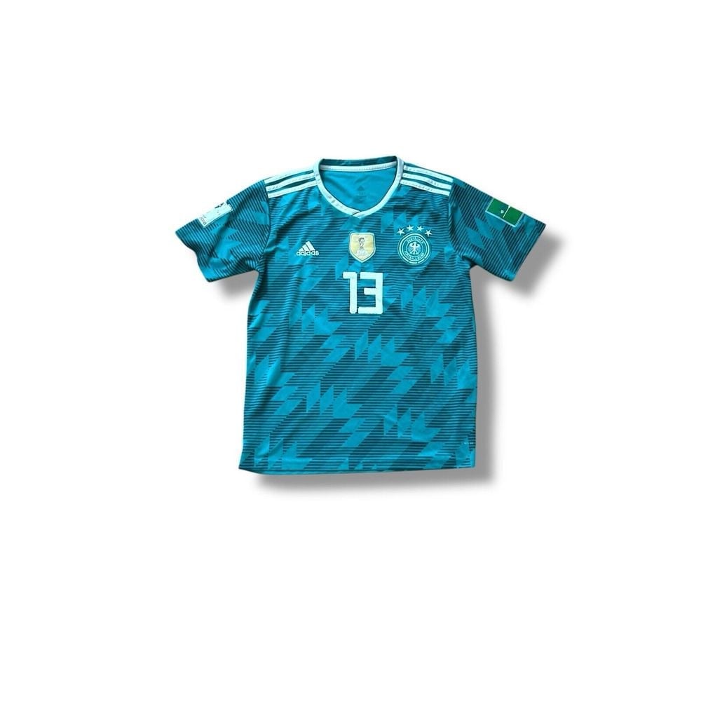 Adidas Russia 2018 FIFA World Cup Germany Shirt Jersey Muller 13 Teal Blue M