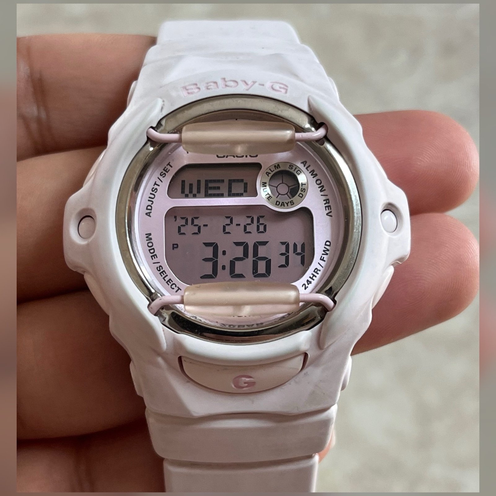 Casio Baby-G Women’s Digital Watch Model 3252 BG- 169M White Color Watch