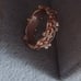ring size Pink gold flower print wedding band 18K Pink gold filled 925 Sterling