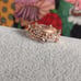 ring size Pink gold flower print wedding band 18K Pink gold filled 925 Sterling