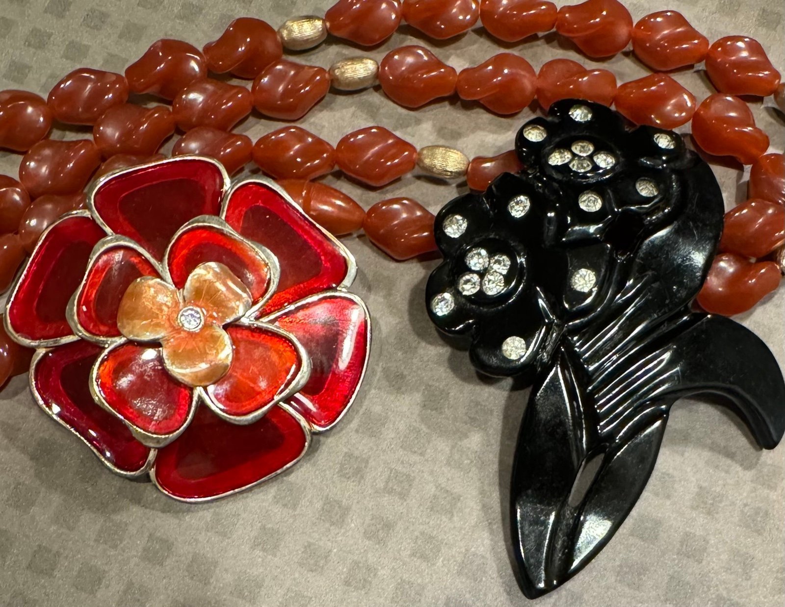 Vintage Jewelry Flower Brooches Vintage Necklace Retro Necklace