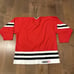 Vintage CCM (1983) Red Indian Head Black Hawks Hockey Jersey Mens XLarge