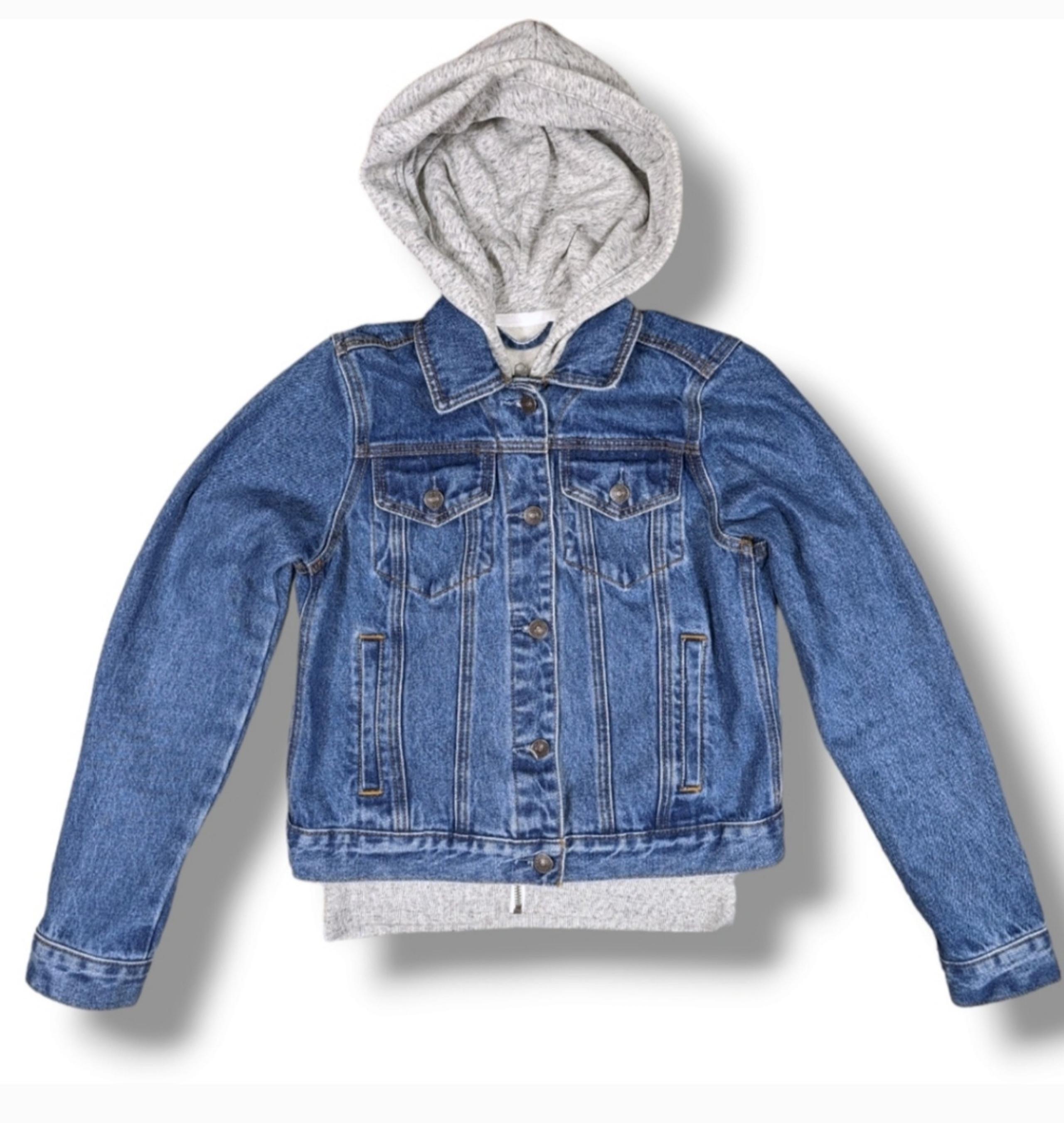 NWT ABERCROMBIE & FITCH DENIM JACKET HOODIE