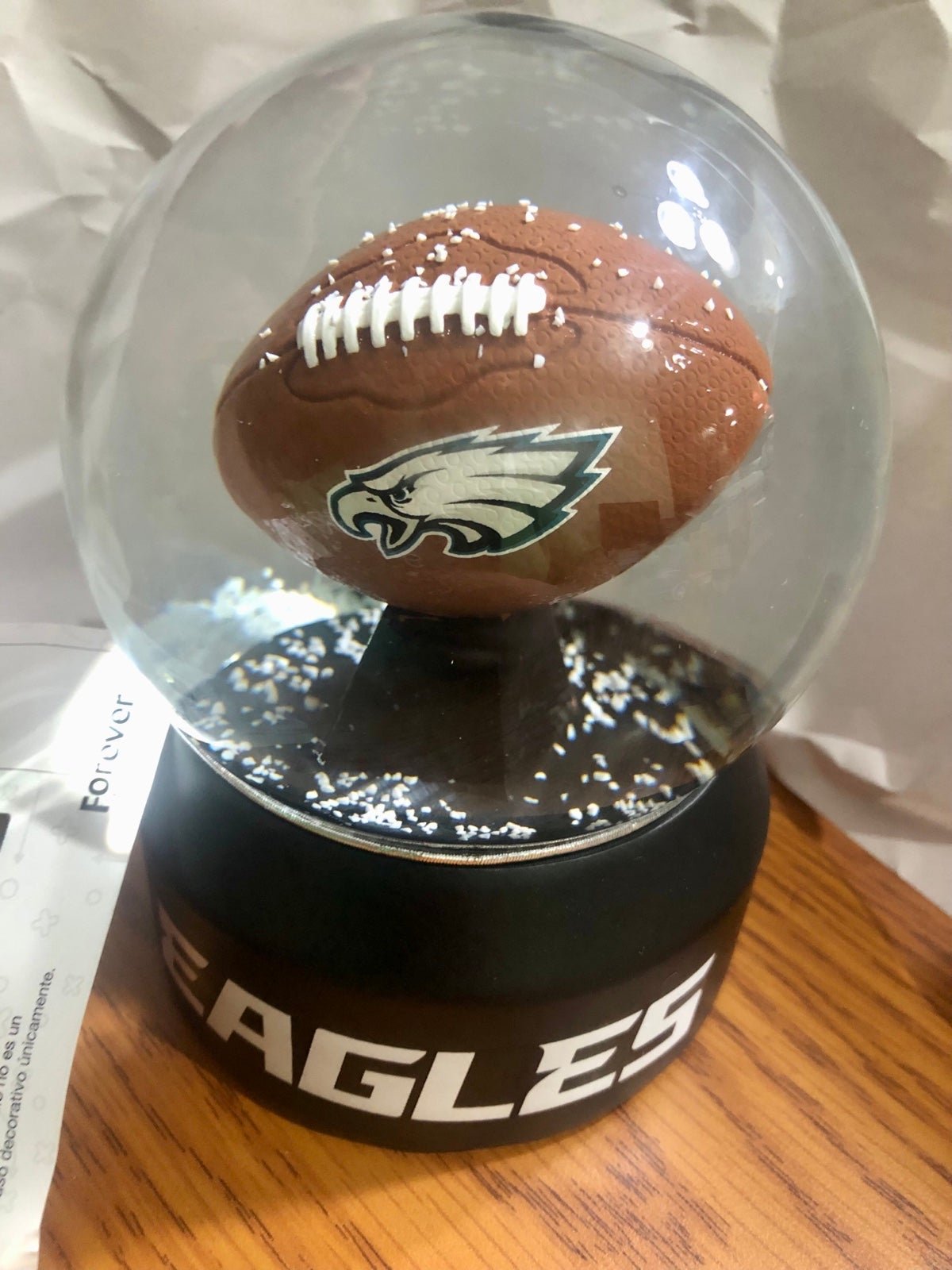 Philadelphia Eagles Football Snow Globe
