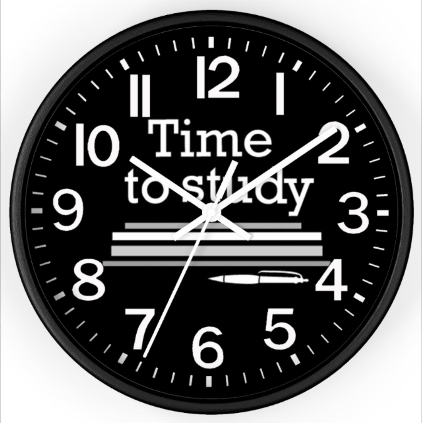 It's That time, Time To Study Teachers Class Room Glow In Dark wall clock