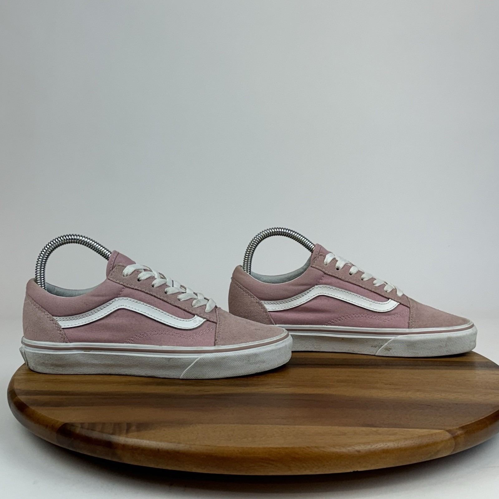 Womens Vans Old Skool Pink Suede Canvas Skateboarding Sneakers Shoes Size 6.5 M