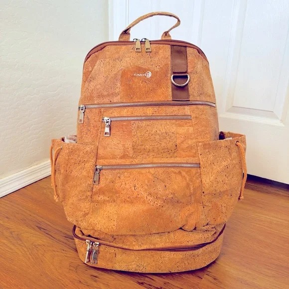 Earth Cork Horta Tan Ck5001 Backpack NWOT