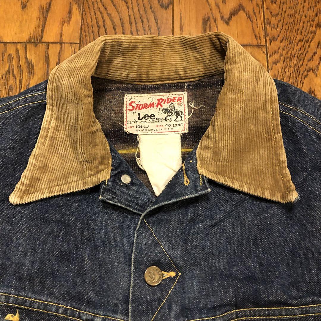 ☆60s Long! Lee 101LJ Storm Rider size 40 LONG Jean jacket