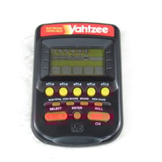 Vintage Yahtzee Electronic Handheld Game Black Milton Bradley 1995 ,4511. HTF