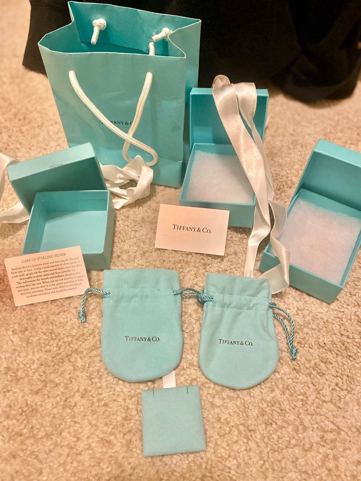 tiffany and co empty boxes lot