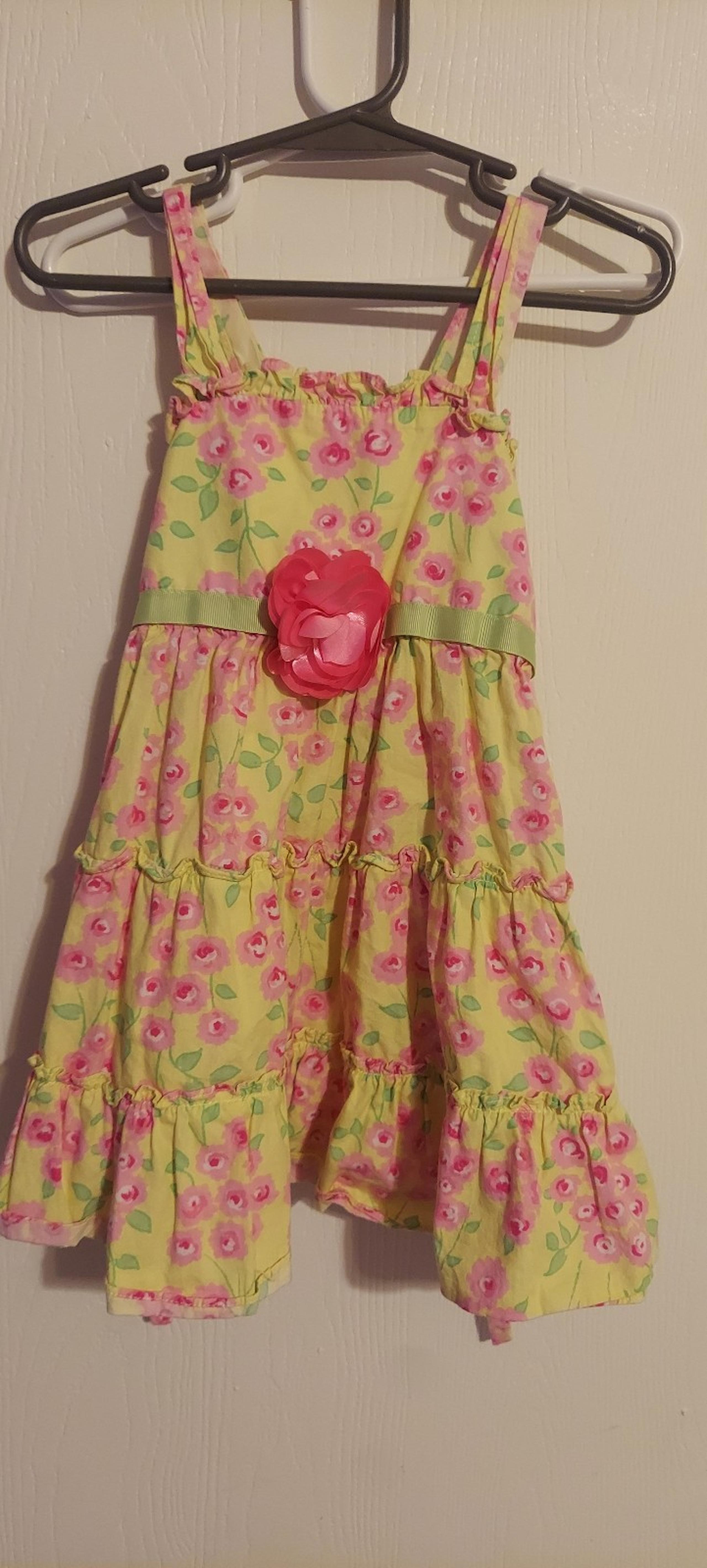 Youngland pink floral yellow dress