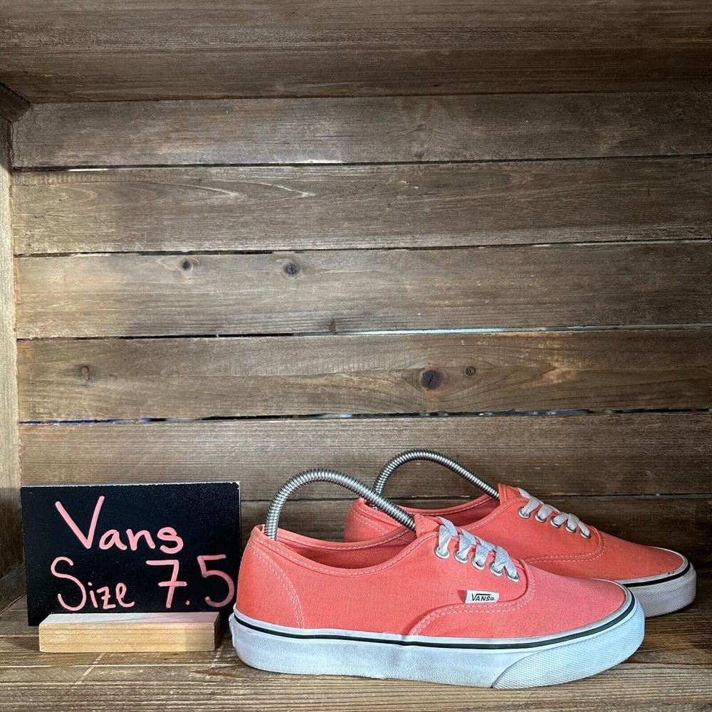 Mens Vans Era Coral Pink Casual Low Skateboarding Sneakers Shoes Size 7.5 D GUC