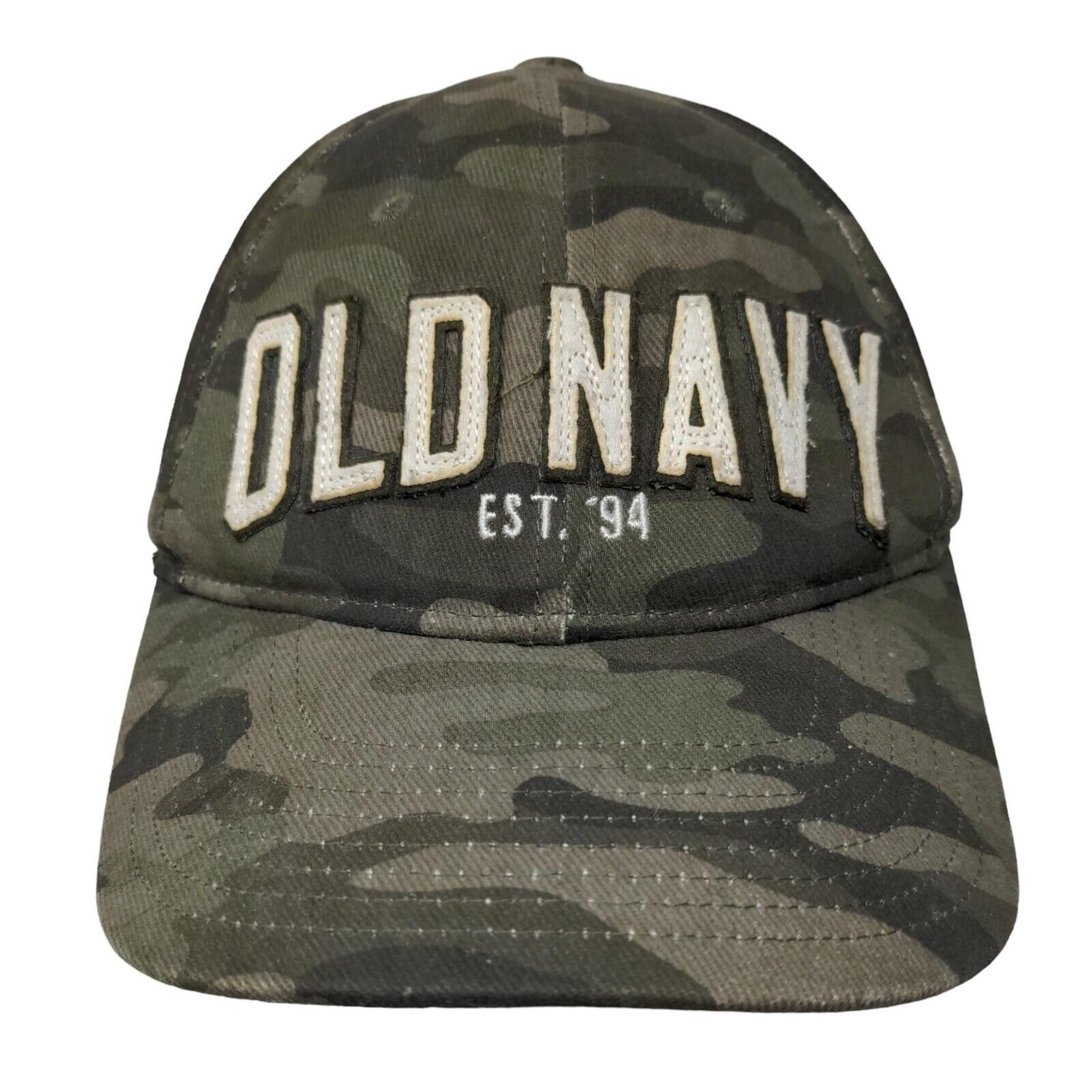 Old Navy Camo Snapback Hat Green One Size Embroidered Spell Out Logo