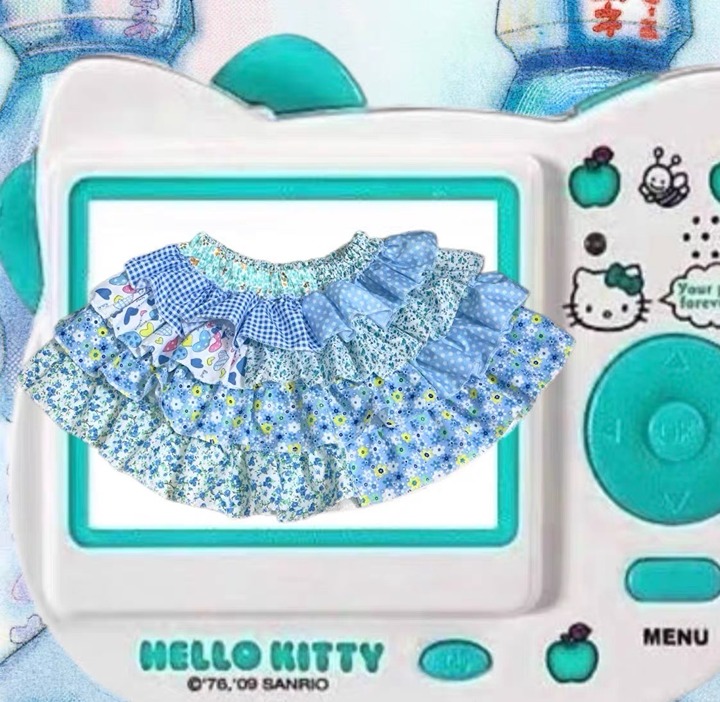 blue cake skirt super cute skirt