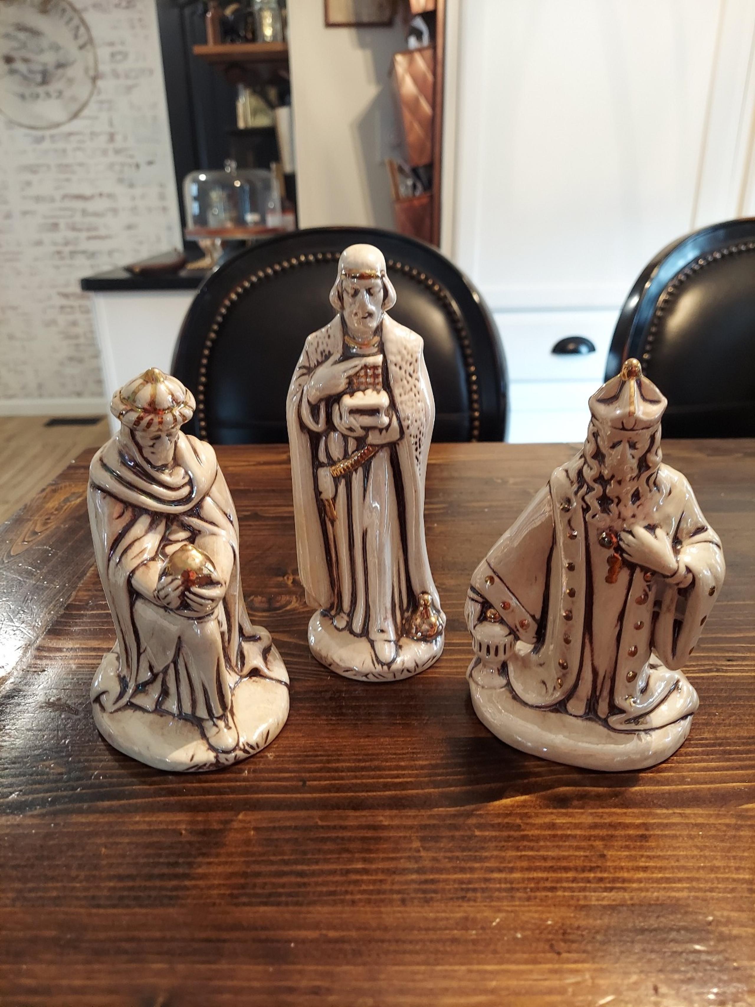 Vintage Holland Mold Three Wiseman Nativity Figurines