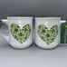 Sheffield Home Mug Clover Cottage Stoneware Shamrock Heart Mugs 4.5” Set -2