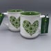 Sheffield Home Mug Clover Cottage Stoneware Shamrock Heart Mugs 4.5” Set -2
