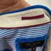 NWOT TED BAKER Polo Shirt Men 3 Royal Blue Geo Print Logo 3 Button Cotton Modal