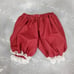 Vintage Lace Full Circle Pinafore Dress Bloomer Set Red Stripe Holiday Twirl