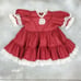 Vintage Lace Full Circle Pinafore Dress Bloomer Set Red Stripe Holiday Twirl