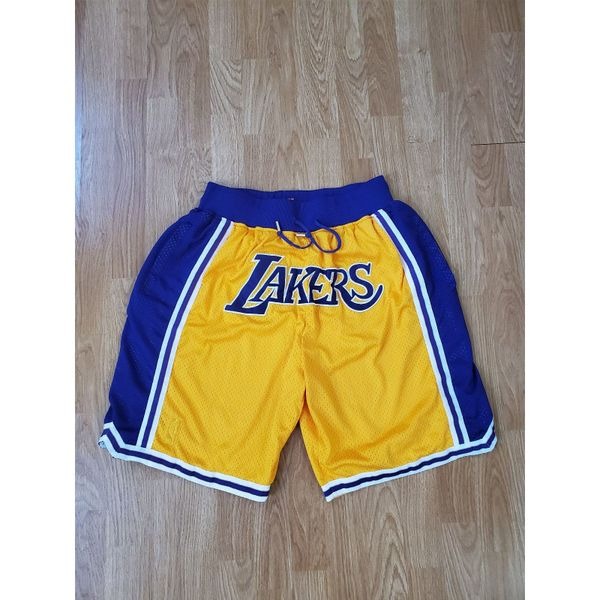 Vintage Just Don Mitchell & Ness LA Lakers Basketball Shorts Streetwear 2XL