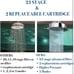 Filtered Shower Head - 23 Filter Stages for Hard Water - 2 Replaceable Cartridge
