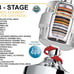 Filtered Shower Head - 23 Filter Stages for Hard Water - 2 Replaceable Cartridge