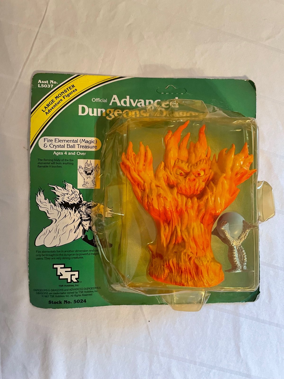TSR LJN 1982 ADVANCED DUNGEONS AND DRAGONS AD&D FIRE ELEMENTAL & CRYSTAL BALL