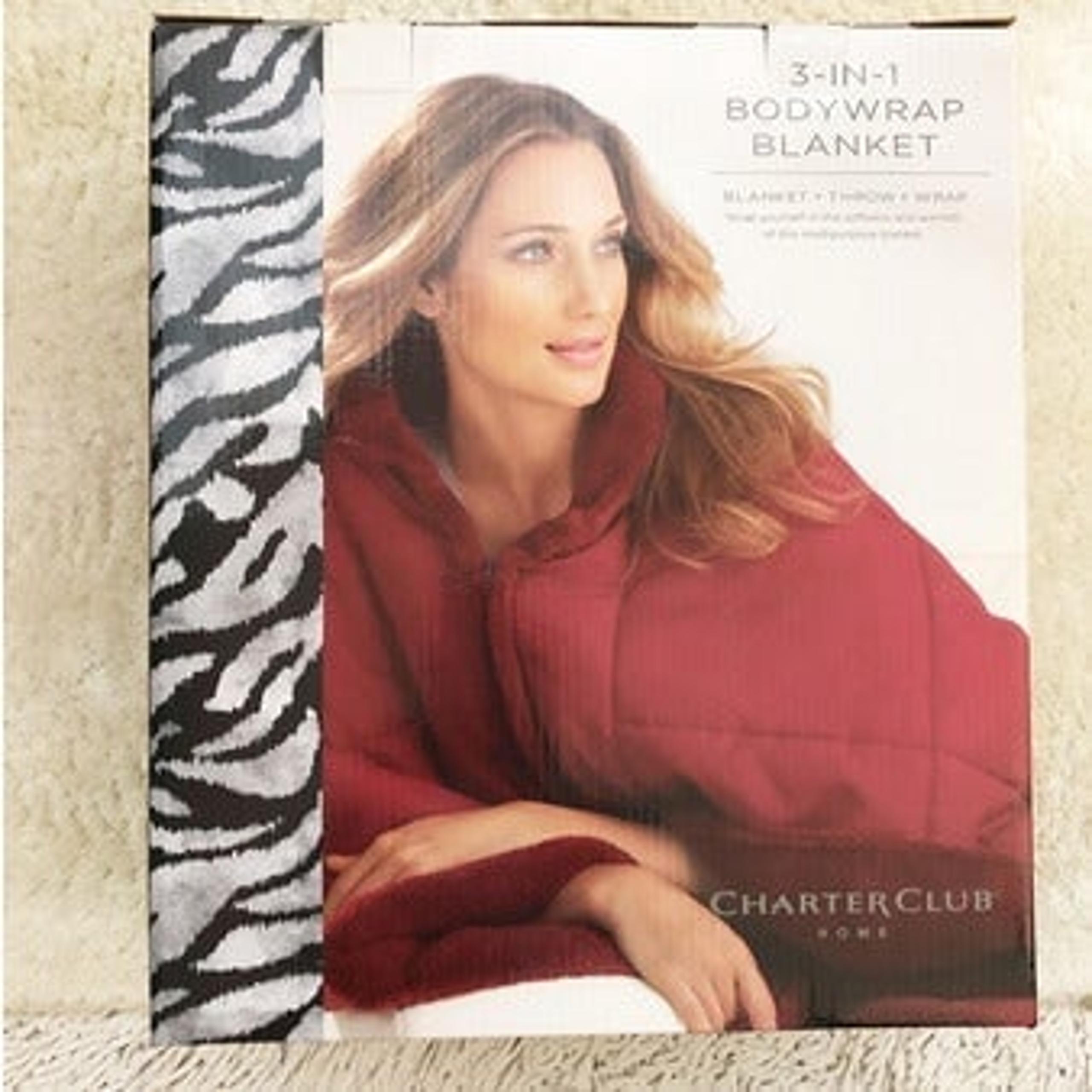 Throw, blanket or wrap Charter Club 3 in 1 body wrap 62" x 54" tiger