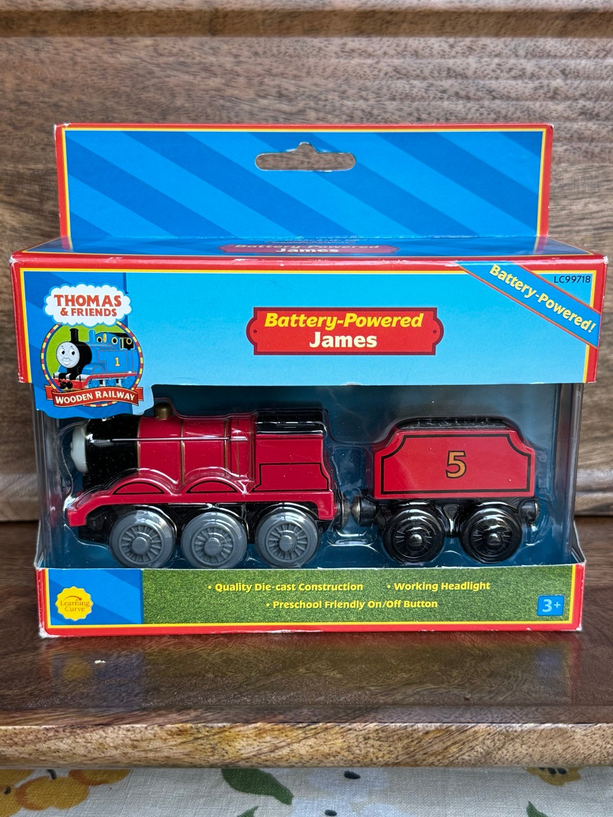 Thomas & Friends Wooden Railway Battery-Powered James Train -NEW