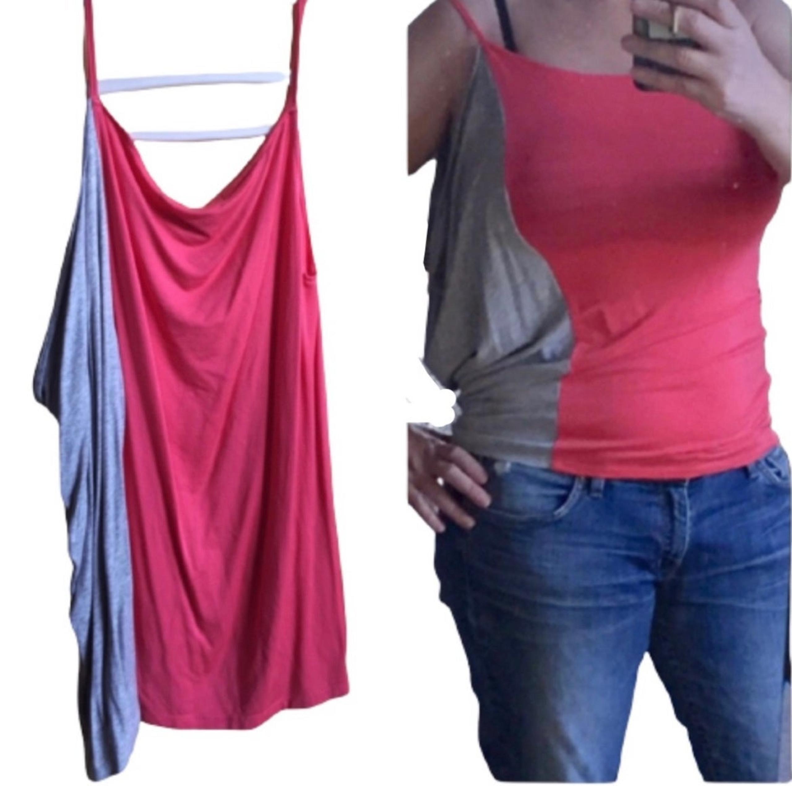 NWOT Rebecca Beeson Asymmetrical tank top stretch knit size M