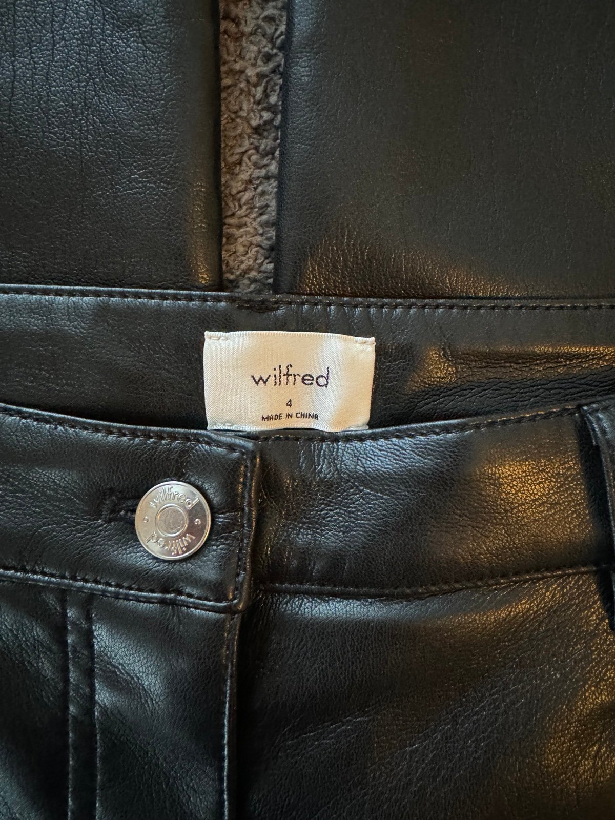 Aritzia Wilfred Leather Pants