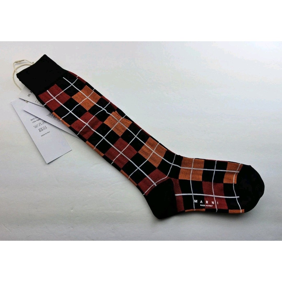 Marni Women's Colorblock Plaid Socks One Size