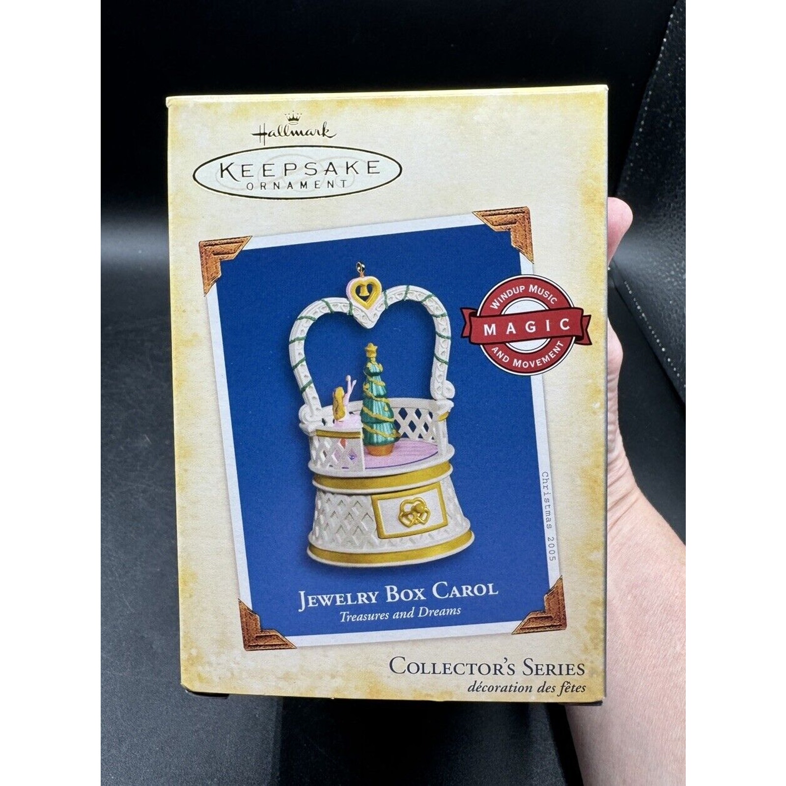 Hallmark Ornament Jewelry Box Carol 2005 4th in series Windup Magic New! -28D