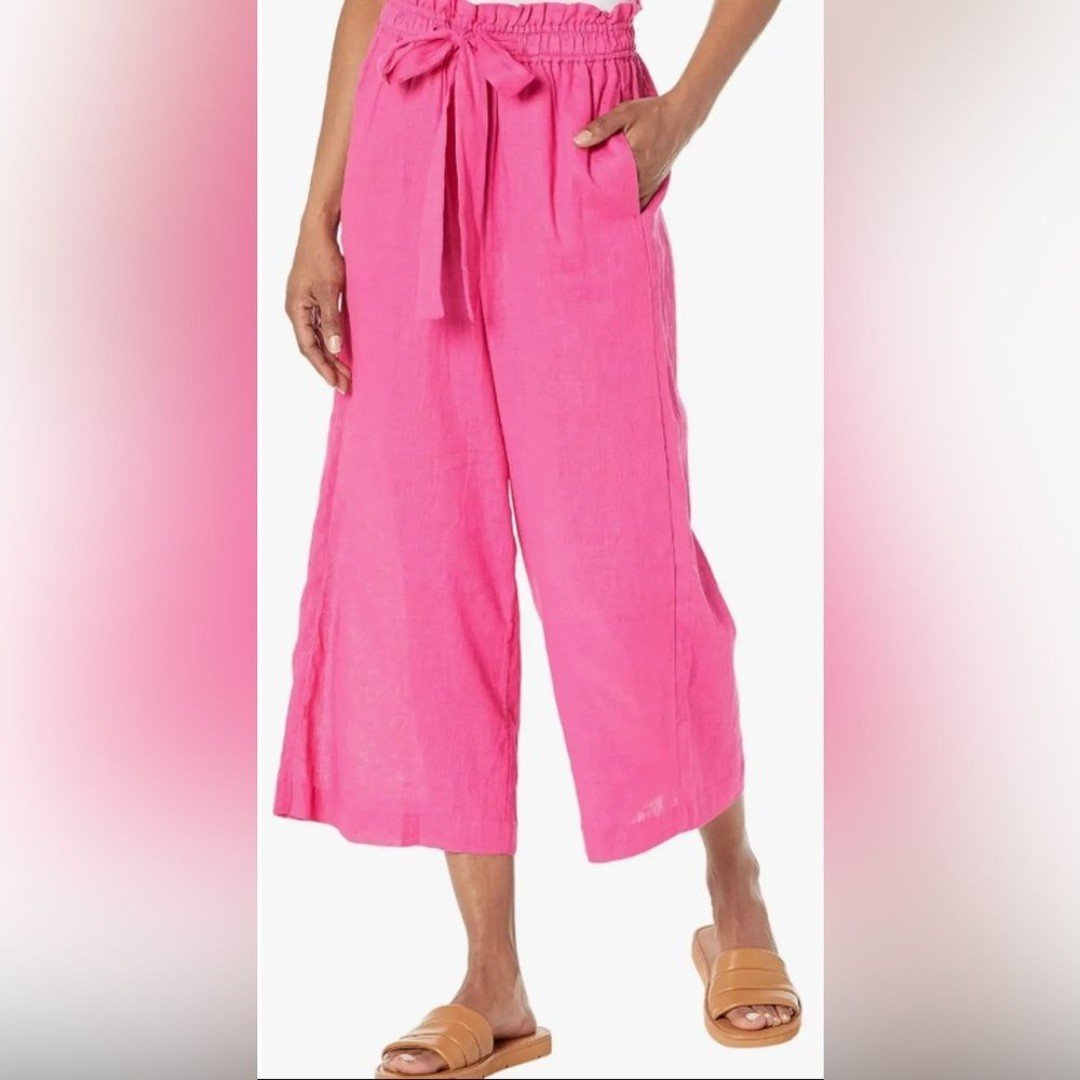 MICHAEL Michael Kors Linen Blend Cropped Pants