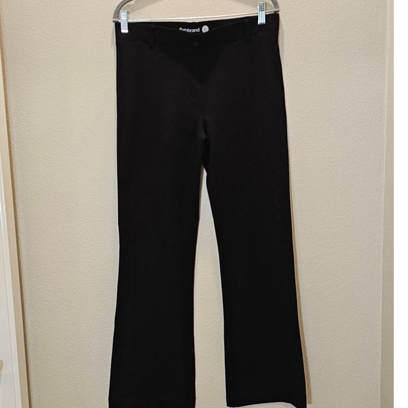 Betabrand Boot Cut Black Yoga Pants Size Large