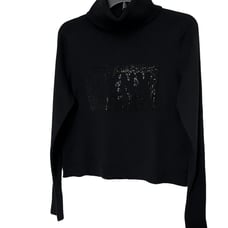 DKNY womens turtleneck sweater DKNY black rhinestone Accent brand new with tag
