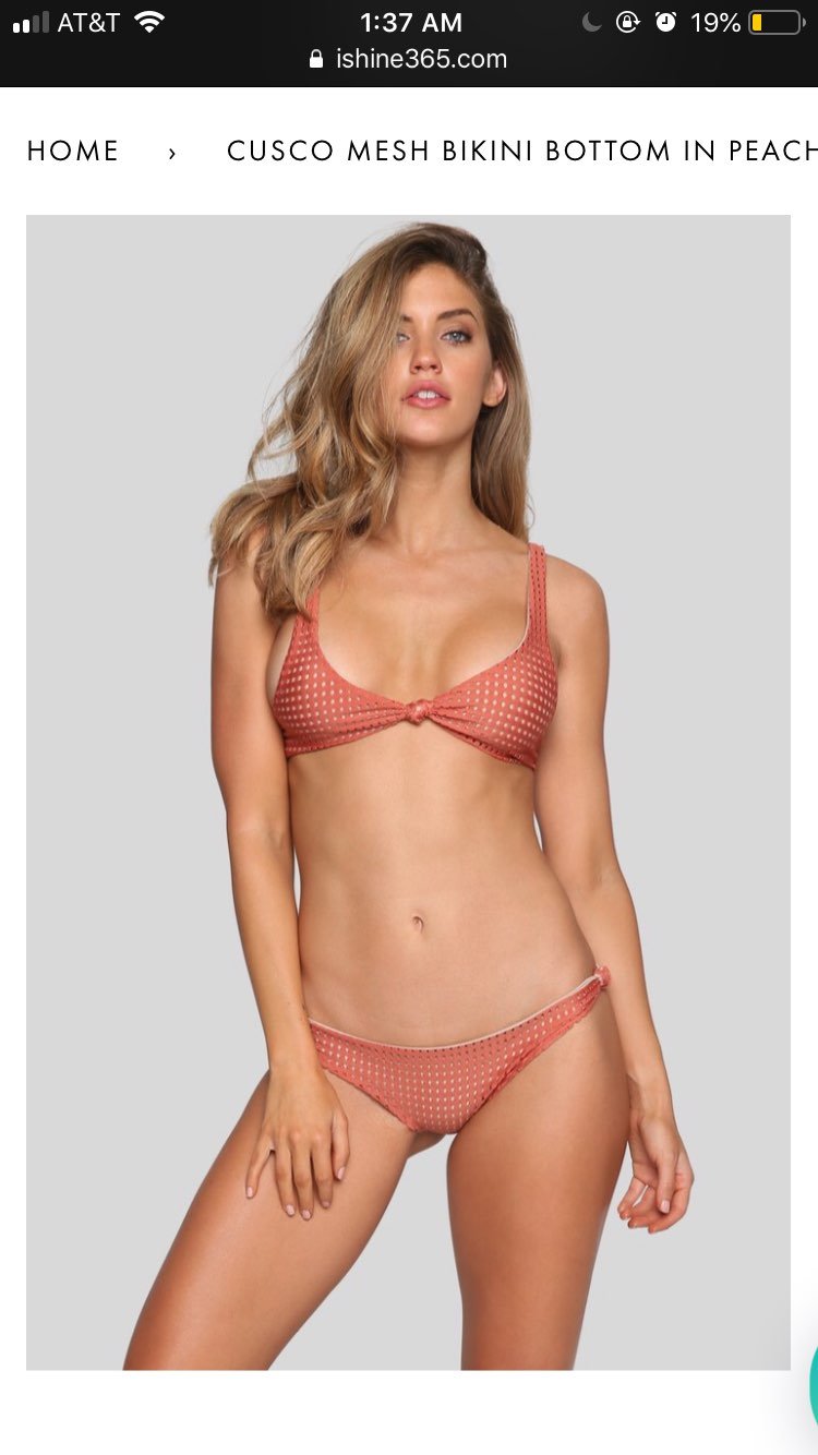 Acacia Peach Mesh Bikini Bottoms