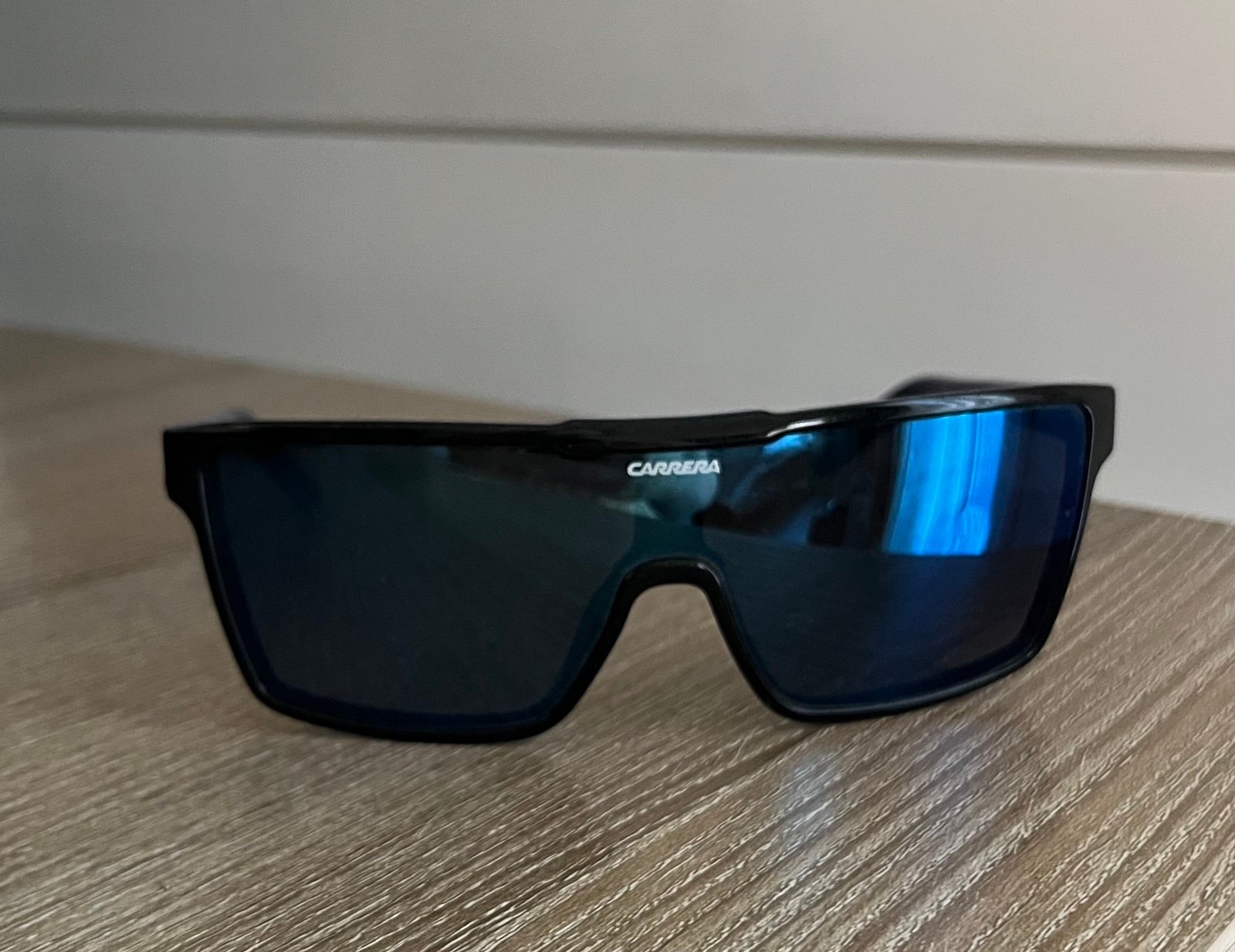 Nos Vintage Carrera 6630 Sunglasses Italy Wrap Large Original Blue Designer