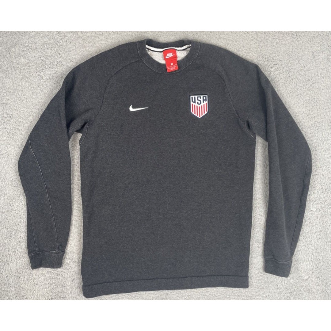 Nike Soccer Team USA Sideline Sweatshirt Mens Small Gray Pullover AH0754-032 EUC