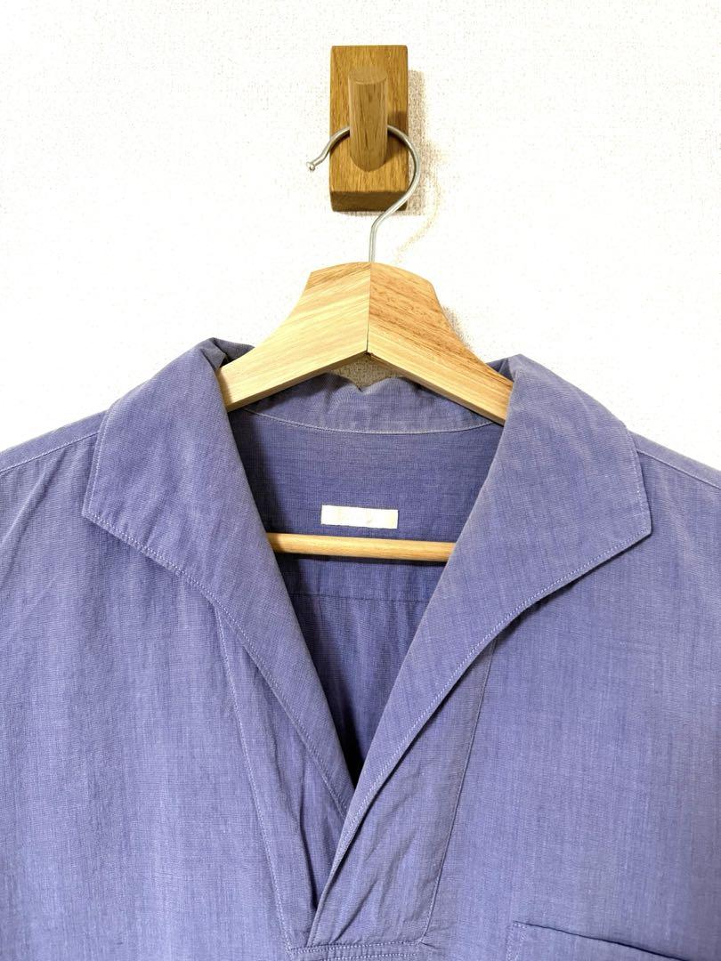 大特価!! L, Size shirt, Short-sleeved COMOLI, Blue shirts Dress トップス