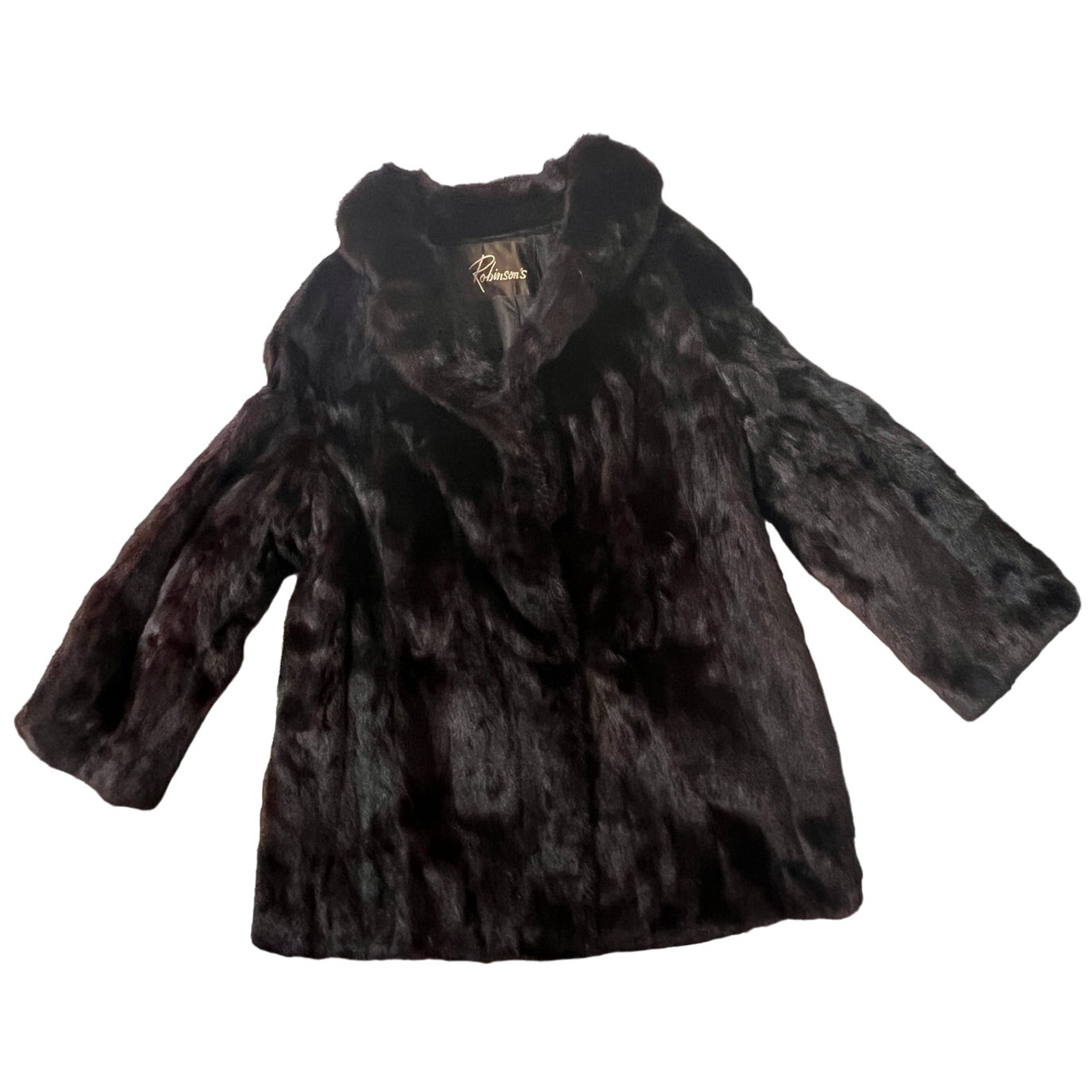 Vintage Robinson’s Fur Coat Jacket, Woman Size: M - Brown