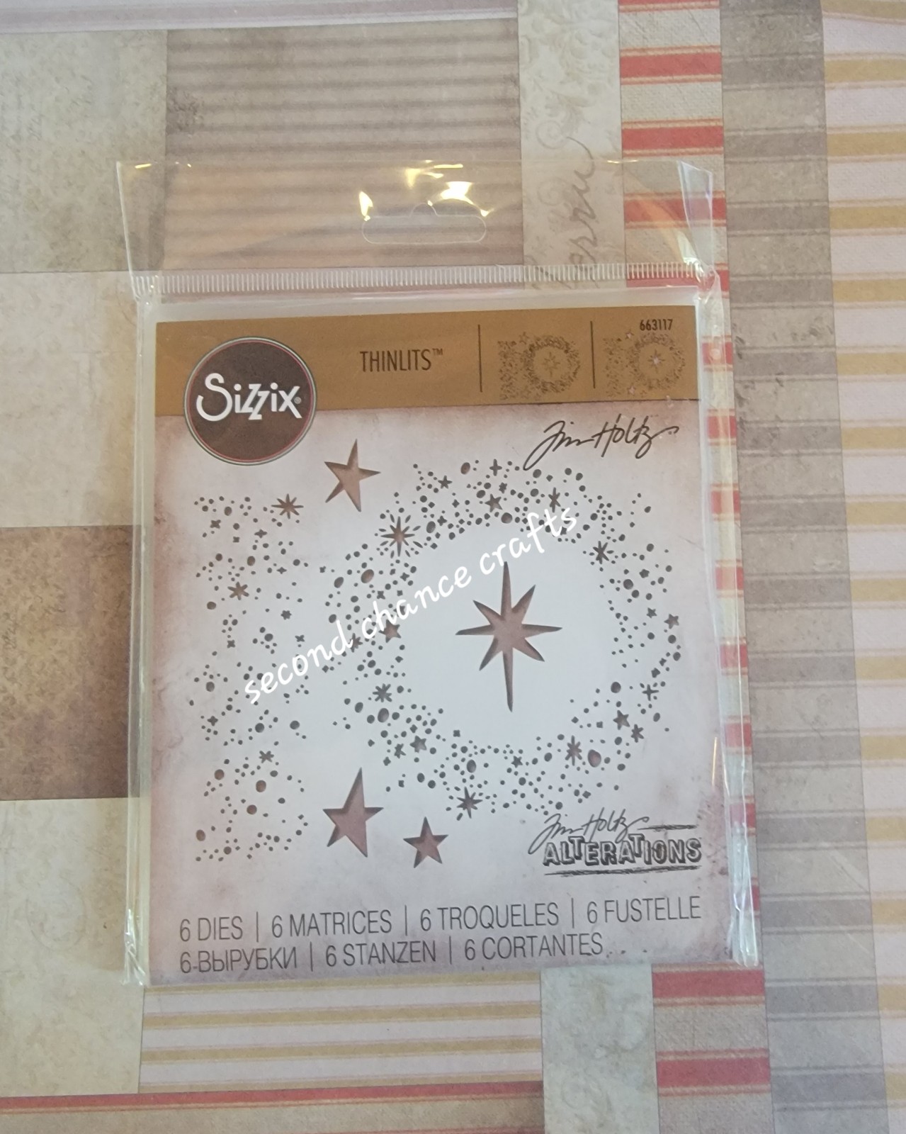 Sizzix Thinlits Die - Snowy Stars by Tim Holtz
