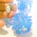 Vintage Vendome Blue Aurora Borealis Crystal Necklace Earring Demi Parure Set